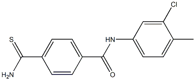 4-carbamothioyl-N-(3-chloro-4-methylphenyl)benzamide Struktur