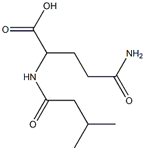 4-carbamoyl-2-(3-methylbutanamido)butanoic acid Struktur