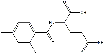 4-carbamoyl-2-[(2,4-dimethylphenyl)formamido]butanoic acid Struktur