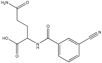 4-carbamoyl-2-[(3-cyanophenyl)formamido]butanoic acid Struktur