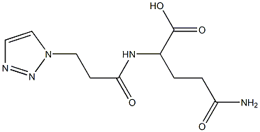 4-carbamoyl-2-[3-(1H-1,2,3-triazol-1-yl)propanamido]butanoic acid Struktur