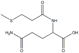 4-carbamoyl-2-[3-(methylsulfanyl)propanamido]butanoic acid Struktur