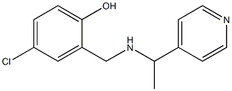 4-chloro-2-({[1-(pyridin-4-yl)ethyl]amino}methyl)phenol Struktur