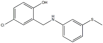 4-chloro-2-({[3-(methylsulfanyl)phenyl]amino}methyl)phenol Struktur