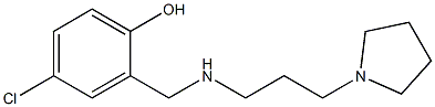 4-chloro-2-({[3-(pyrrolidin-1-yl)propyl]amino}methyl)phenol Struktur