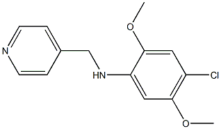 4-chloro-2,5-dimethoxy-N-(pyridin-4-ylmethyl)aniline Struktur