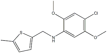 4-chloro-2,5-dimethoxy-N-[(5-methylthiophen-2-yl)methyl]aniline Struktur