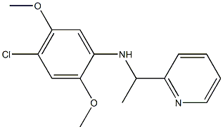 4-chloro-2,5-dimethoxy-N-[1-(pyridin-2-yl)ethyl]aniline Struktur