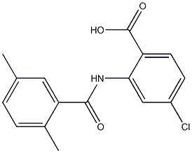 4-chloro-2-[(2,5-dimethylbenzene)amido]benzoic acid Struktur