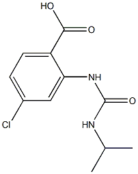 4-chloro-2-[(propan-2-ylcarbamoyl)amino]benzoic acid Struktur