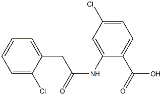 4-chloro-2-[2-(2-chlorophenyl)acetamido]benzoic acid Struktur