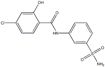 4-chloro-2-hydroxy-N-(3-sulfamoylphenyl)benzamide Struktur