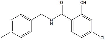 4-chloro-2-hydroxy-N-[(4-methylphenyl)methyl]benzamide Struktur