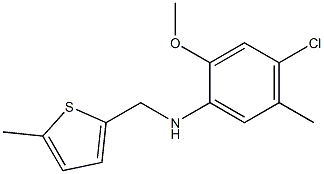 4-chloro-2-methoxy-5-methyl-N-[(5-methylthiophen-2-yl)methyl]aniline Struktur