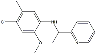 4-chloro-2-methoxy-5-methyl-N-[1-(pyridin-2-yl)ethyl]aniline Struktur