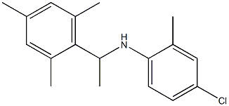 4-chloro-2-methyl-N-[1-(2,4,6-trimethylphenyl)ethyl]aniline Struktur