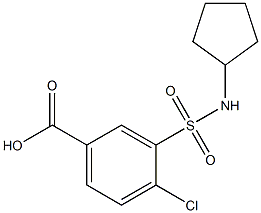 4-chloro-3-(cyclopentylsulfamoyl)benzoic acid Struktur