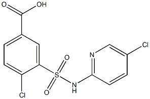 4-chloro-3-[(5-chloropyridin-2-yl)sulfamoyl]benzoic acid Struktur