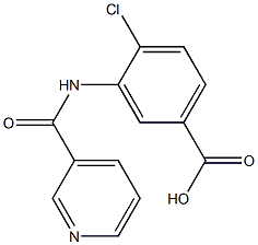 4-chloro-3-[(pyridin-3-ylcarbonyl)amino]benzoic acid Struktur