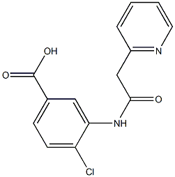 4-chloro-3-[2-(pyridin-2-yl)acetamido]benzoic acid Struktur