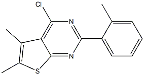 4-chloro-5,6-dimethyl-2-(2-methylphenyl)thieno[2,3-d]pyrimidine Struktur