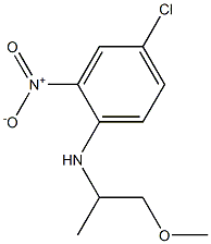 4-chloro-N-(1-methoxypropan-2-yl)-2-nitroaniline Struktur