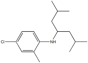 4-chloro-N-(2,6-dimethylheptan-4-yl)-2-methylaniline Struktur