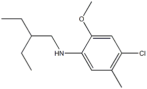 4-chloro-N-(2-ethylbutyl)-2-methoxy-5-methylaniline Struktur