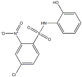 4-chloro-N-(2-hydroxyphenyl)-2-nitrobenzene-1-sulfonamide Struktur