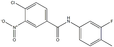 4-chloro-N-(3-fluoro-4-methylphenyl)-3-nitrobenzamide Struktur