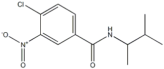 4-chloro-N-(3-methylbutan-2-yl)-3-nitrobenzamide Struktur