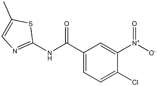 4-chloro-N-(5-methyl-1,3-thiazol-2-yl)-3-nitrobenzamide Struktur