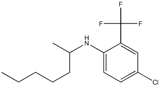 4-chloro-N-(heptan-2-yl)-2-(trifluoromethyl)aniline Struktur