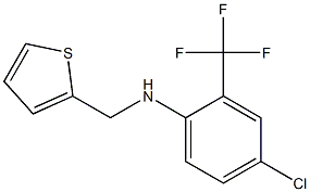 4-chloro-N-(thiophen-2-ylmethyl)-2-(trifluoromethyl)aniline Struktur