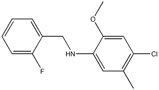 4-chloro-N-[(2-fluorophenyl)methyl]-2-methoxy-5-methylaniline Struktur