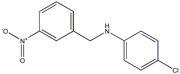 4-chloro-N-[(3-nitrophenyl)methyl]aniline Struktur