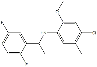 4-chloro-N-[1-(2,5-difluorophenyl)ethyl]-2-methoxy-5-methylaniline Struktur