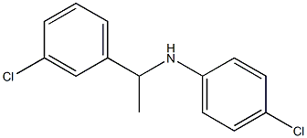 4-chloro-N-[1-(3-chlorophenyl)ethyl]aniline Struktur