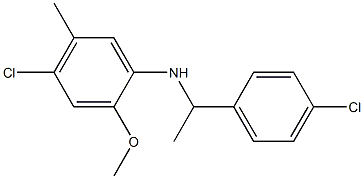 4-chloro-N-[1-(4-chlorophenyl)ethyl]-2-methoxy-5-methylaniline Struktur