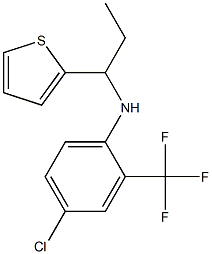 4-chloro-N-[1-(thiophen-2-yl)propyl]-2-(trifluoromethyl)aniline Struktur