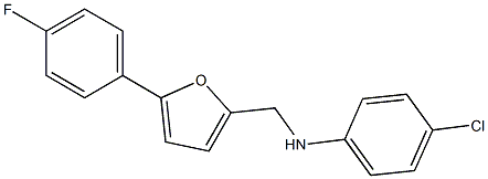 4-chloro-N-{[5-(4-fluorophenyl)furan-2-yl]methyl}aniline Struktur