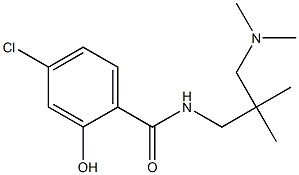 4-chloro-N-{2-[(dimethylamino)methyl]-2-methylpropyl}-2-hydroxybenzamide Struktur