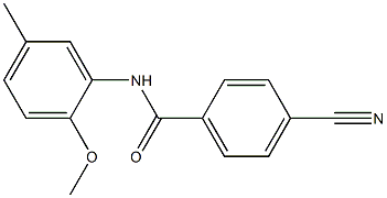 4-cyano-N-(2-methoxy-5-methylphenyl)benzamide Struktur