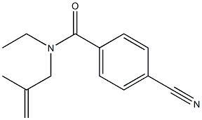 4-cyano-N-ethyl-N-(2-methylprop-2-enyl)benzamide Struktur