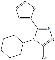 4-cyclohexyl-5-(thiophen-2-yl)-4H-1,2,4-triazole-3-thiol Struktur