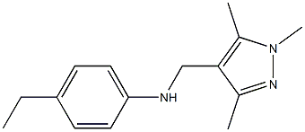 4-ethyl-N-[(1,3,5-trimethyl-1H-pyrazol-4-yl)methyl]aniline Struktur