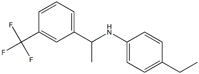 4-ethyl-N-{1-[3-(trifluoromethyl)phenyl]ethyl}aniline Struktur