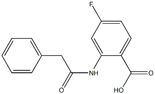 4-fluoro-2-(2-phenylacetamido)benzoic acid Struktur