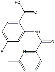 4-fluoro-2-{[(6-methylpyridin-2-yl)carbonyl]amino}benzoic acid Struktur