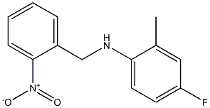 4-fluoro-2-methyl-N-[(2-nitrophenyl)methyl]aniline Struktur